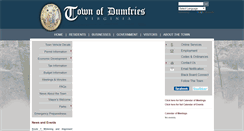 Desktop Screenshot of dumfriesva.gov